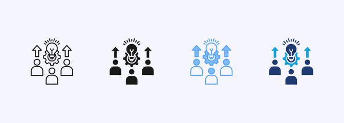 Leadership Development Icon Collection Set Multiple Style