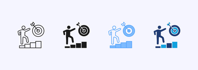 Goal Icon Collection Set Multiple Style