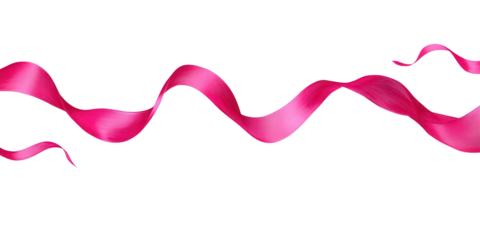Pink Ribbon Waving blur 1a1e7b665965 isolated on a transparent background