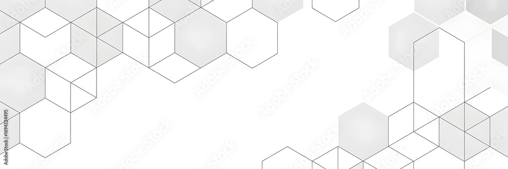 Aufkleber geometric abstraction: a sophisticated digital graphic featuring a network of interconnected hexagon