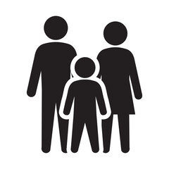 family, man, woman and child, vector illustration 