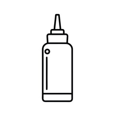 Clear medicine bottle isolated on white background with cap and dropper for health care or cosmetic packaging