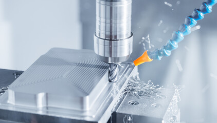 Precision cnc milling machine crafting metal with advanced technology