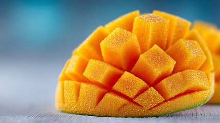 Juicy Mango Slices: A Close-Up of Tropical Delight