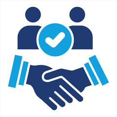 Onboarding Flat Blue Icon Vector Illustration