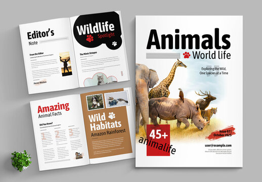 Animals Wildlife Template Layout