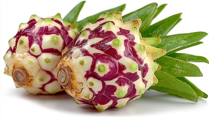 Vibrant White and Purple Dragon Fruits