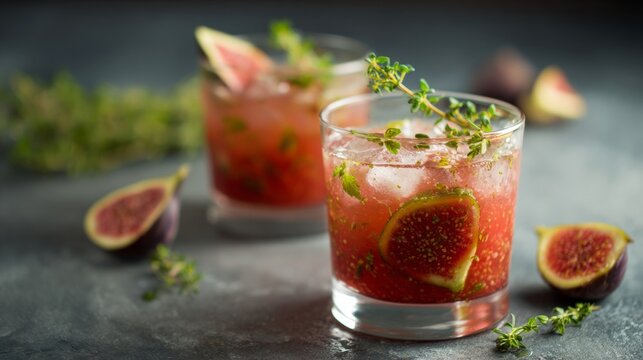 Chilled fig and thyme cocktail whispers autumn equinox festivities and Sukkot celebrations, blending rustic flavors with artisan charm