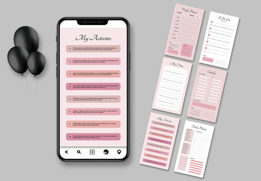 Social Media Planner Design Layout
