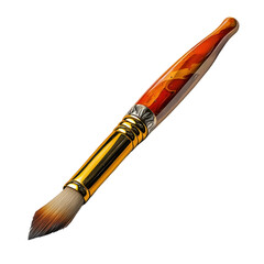 Naklejka premium Exquisite Artist Brush with Vibrant Handle, Perfect for Painting and Crafting Projects in Artistic Endeavors transparent background
