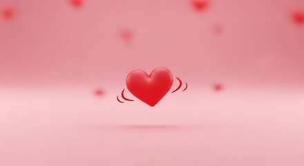 Rotating Heart with Pink Background.