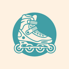 Rollerblade Inline Skating Boot Illustration