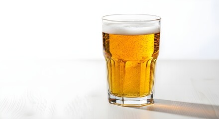 Minimalist 3D Beer Glass Product Shot