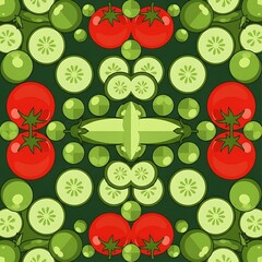 Kaleidoscope Vegetable Pattern. (1)