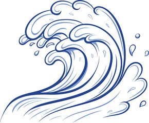 water splash  blue minimalistic  sketch  eps 