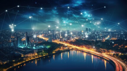 5G, 6G, Big data wireless network, high speed internet, cloud computing or connect diagram technology, Data storage, service, synchronize, online, financial, Connectivity global, smart city, Gen AI
