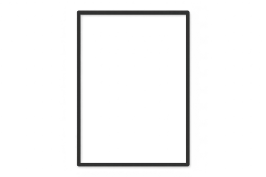 Dark gray rectangular frame, rounded corners, isolated on transparent background