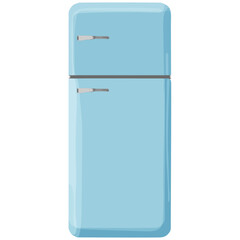 Vector art of an old-school fridge, suitable for vintage-inspired projects and digital graphics.