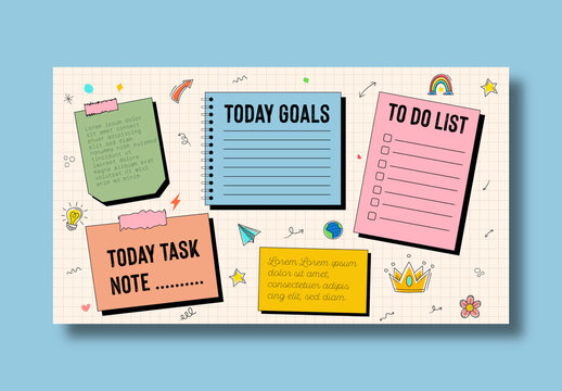 Creative Collage Style Notebook Planner Template