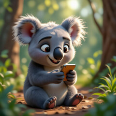 A delightful koala bear striking all sorts of charming poses.