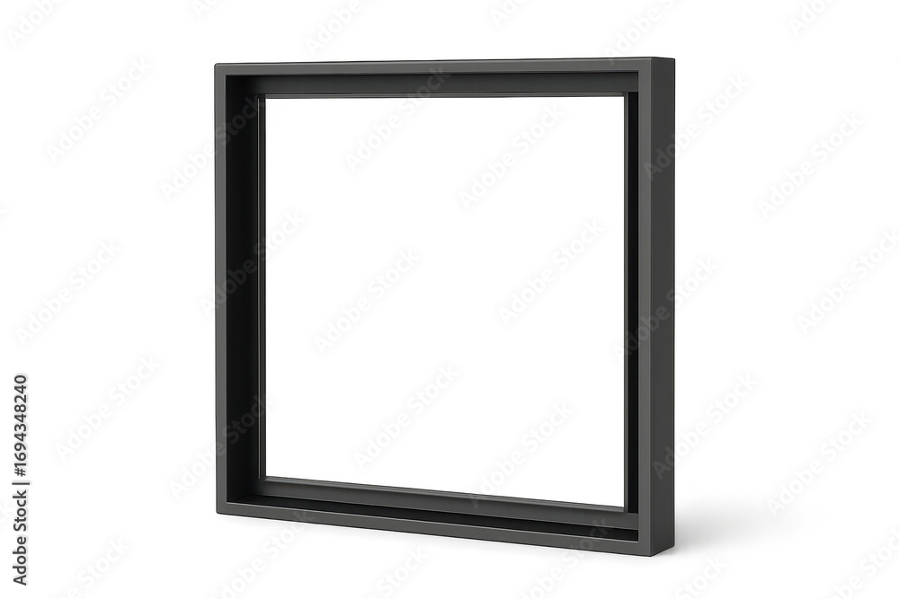 Aufkleber sleek dark gray empty square frame isolated on transparent background