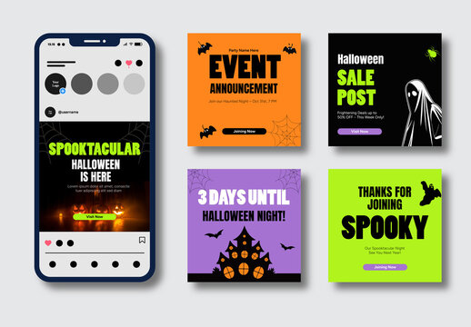 Halloween Social Media Post Template