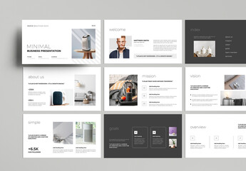 Minimal Business Plan Presentation Layout Design Template