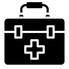 Fototapeta premium First aid icon glyph style vector illustration