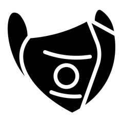 Mask icon glyph style vector illustration