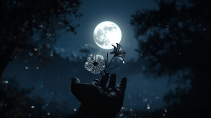 星空に咲く神秘の花びら