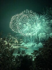 fireworks in the sea