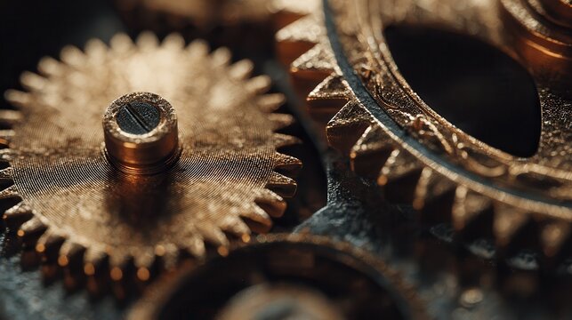 Intricate details of vintage clock gears highlighting craftsmanship and mechanical precision