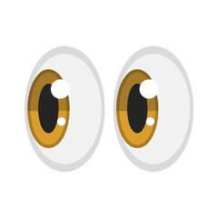 eyes emoji illustration isolated vector icon