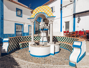 Public fountain in Ericeira, Portugal.