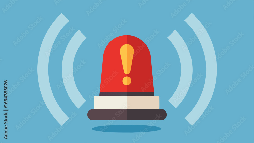 Poster emergency alert signal an illustration showing an implant sending out an emergency alert signal repr