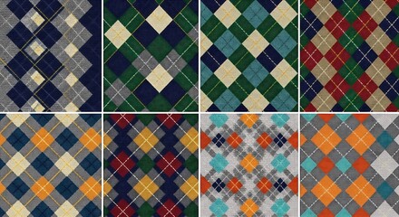 Argyle Patterns Textile Designs.