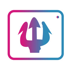 vector illustration of a trident