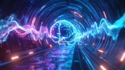 Brainwave Tunnel - A Journey Through the Minds Electric Landscape. - Powered by Adobe