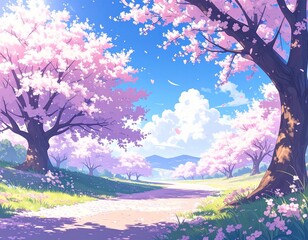 桜　イラスト　背景