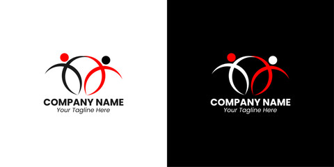 simple logo people connected logo for campaign