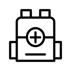 Fototapeta premium backpack line icon