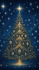 Elegant festive tree design