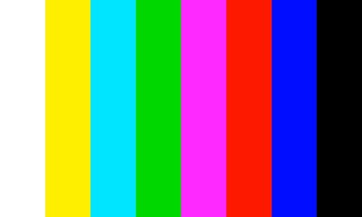Colorful CMYK RGB TV Test Pattern Stripes Background, TV color bars