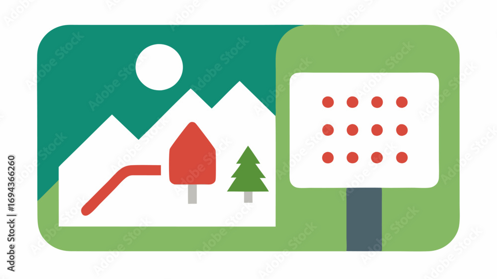Poster accessible trail signage an illustration of an inclusive trail sign with braille and large print ind