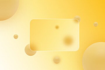 Soft gradient shapes on a light yellow background with copy space and spheres. Eps 10