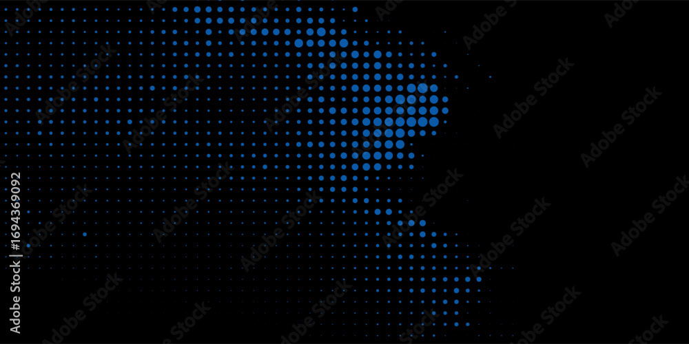 Aufkleber flowing dot particles light wave pattern halftone blue and green gradient smooth curve shape isolate