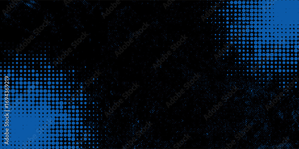 Leinwandbilder flowing dot particles light wave pattern halftone blue and green gradient smooth curve shape isolate