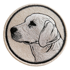 Handmade Embroidered Dog Patch Silhouette - Vintage Style Pet Lover Gift