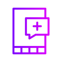 message gradient icon