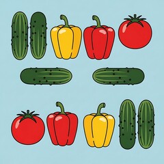 Fresh Vegetables Pattern. (2)